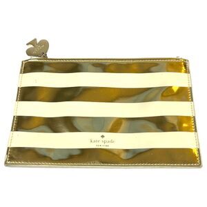 Kate Spade Gold Metallic Stripe Pouch